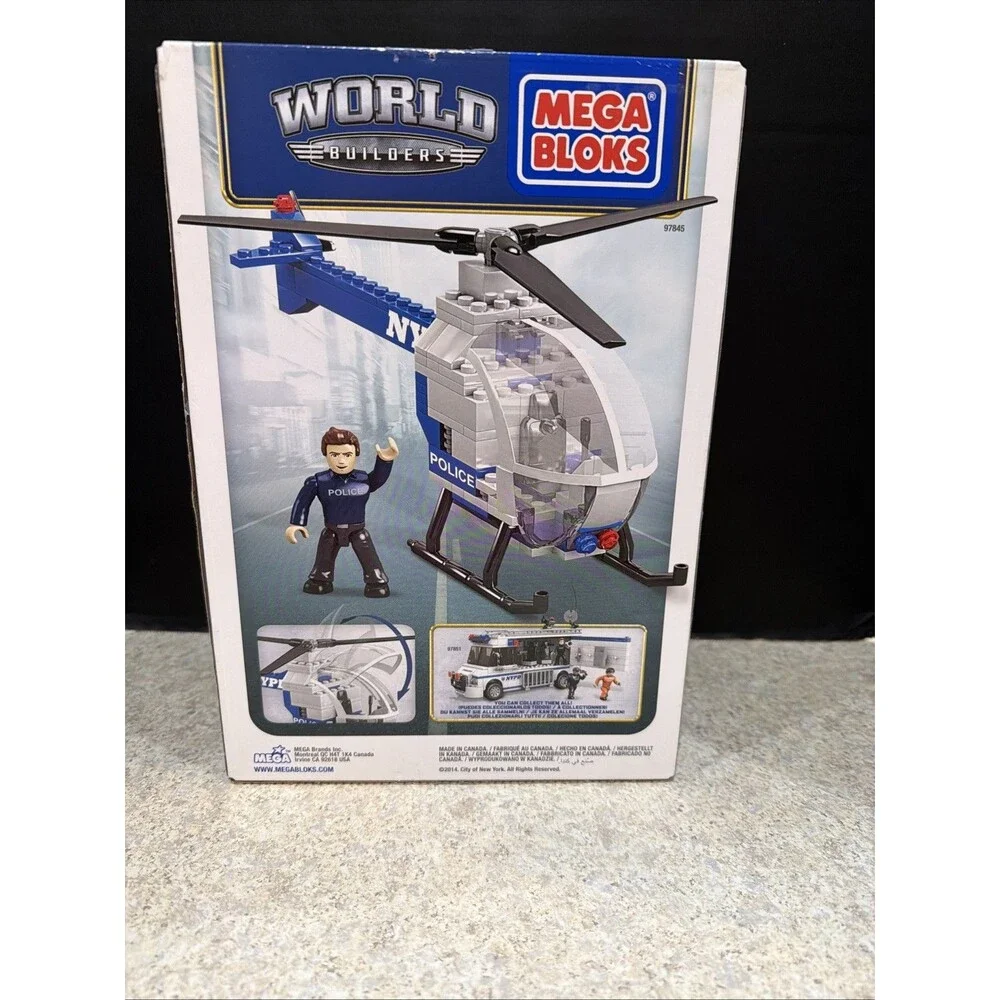 Mega Bloks World Builders Police Chopper Set #97845 [NYPD] BRAND NEW